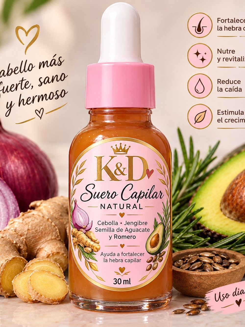Suero Capilar Natural - Pink Scalp Serum